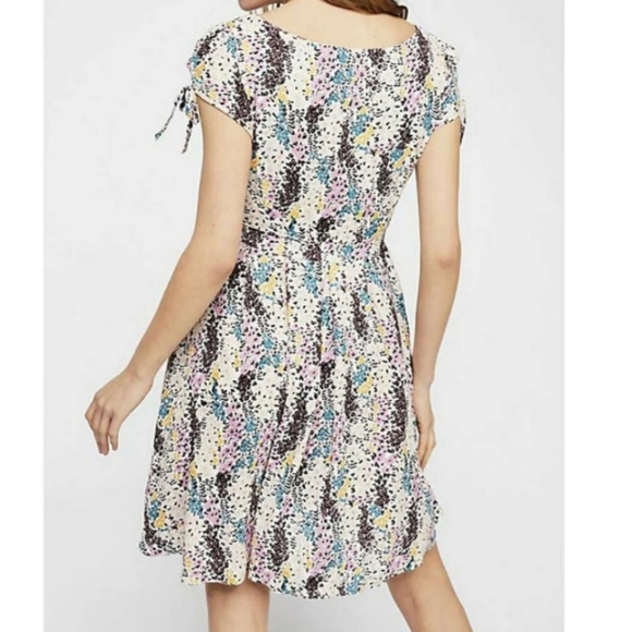 Free People Floral Cut out Boho Summer Dress XS - Picture 4 of 11